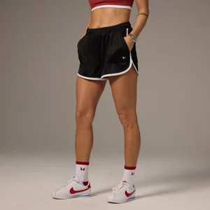 Kontrastné športové kraťasy MP x Tatiana so sťahovacou šnúrkou – čierne - Size XS