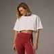 Extra skrátené tričko Top MP x Tatiana – biele