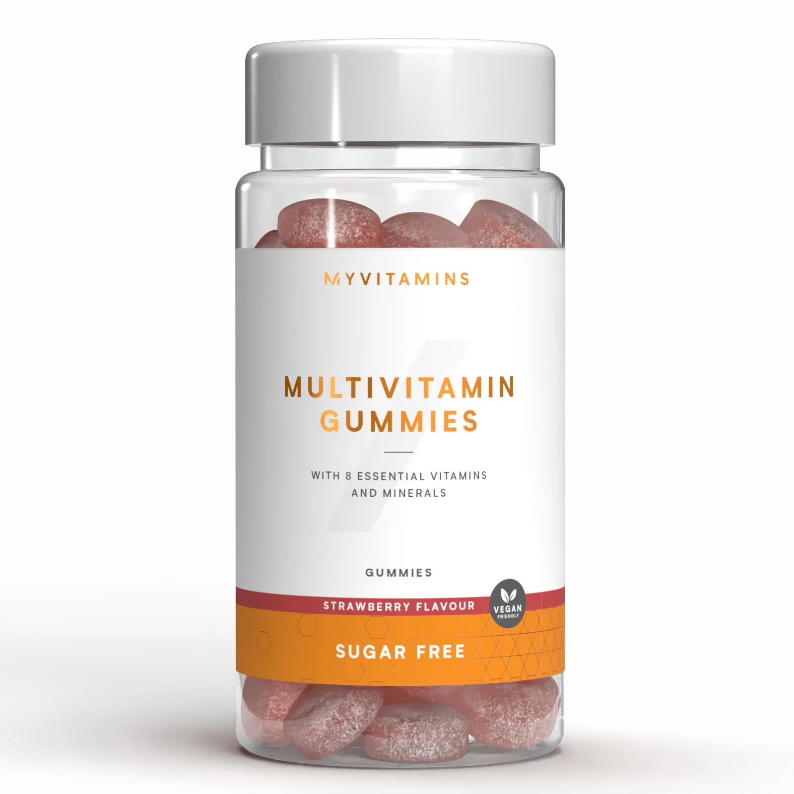 Multivitamínové želé pastilky bez cukru - 60gummies - Sugar Free Strawberry Obrázok 1