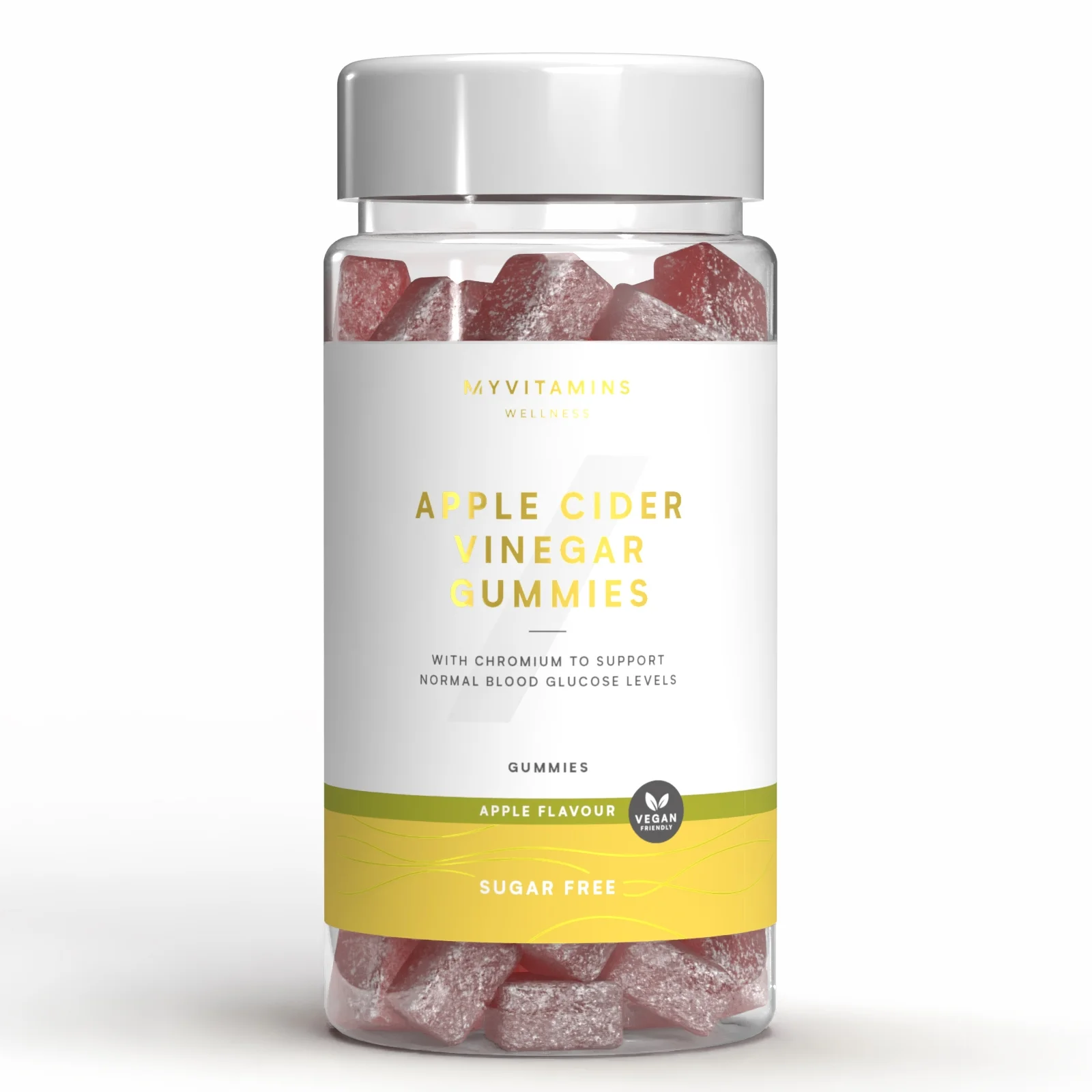 Želé pastilky s jablčným octom, bez cukru - 60gummies - Sugar Free Apple Obrázok 1