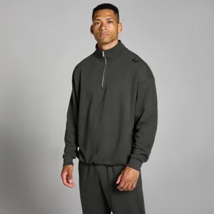 Pánske tričko MP Tempo so 1/4 zipsom – svetlosivé - Size XS