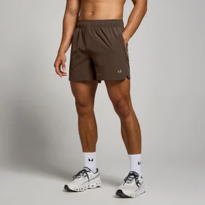 Pánske tkané športové kraťasy MP s 13 cm dlhým vnútorným švom – čokoládovo hnedé - Size XS