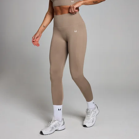 Dámske bezšvové legíny MP Shape – sivohnedé