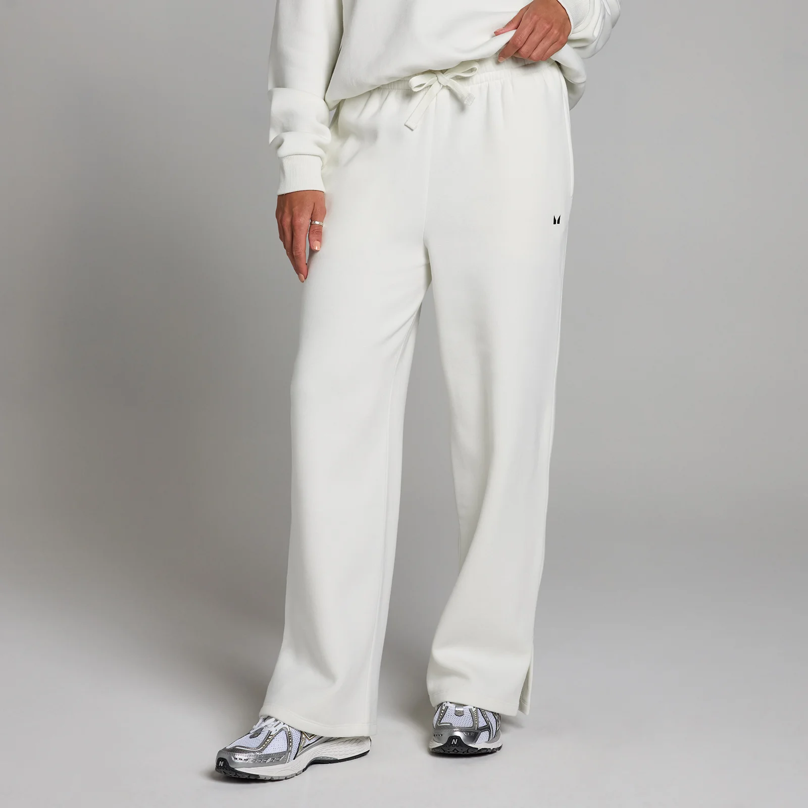 Dámske jogger nohavice MP Basics s rovným strihom – sivobiele - S Obrázok 1