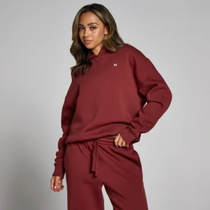 Dámska oversize kapucňová mikina MP Basics – červená - Size M