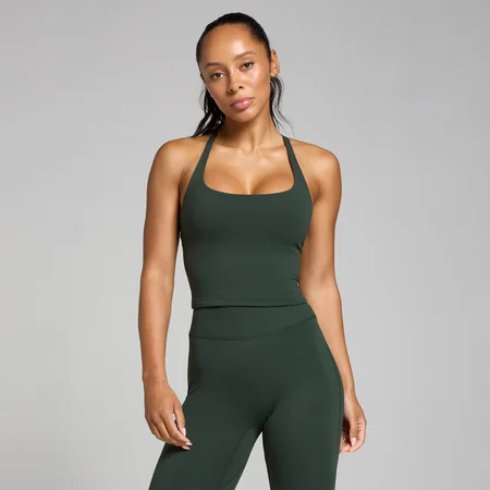 Dámske tielko MP Tempo s ramienkami v štýle racer-back – tmavozelené