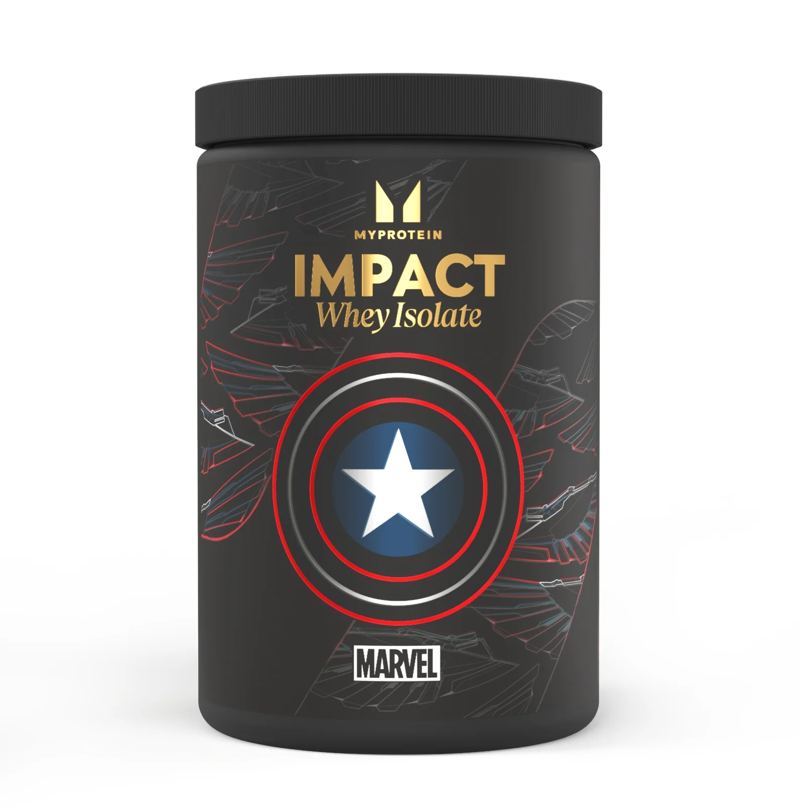 Zmes Impact Whey Isolate – Captain America – vanilka a maliny Obrázok 1