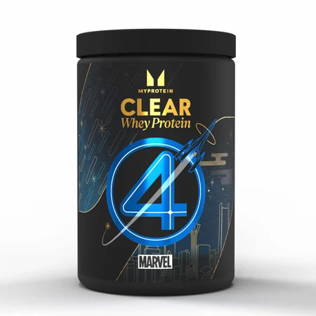 Zmes Clear Whey Protein – príchuť modrej žuvačky (Fantastická štvorka)
