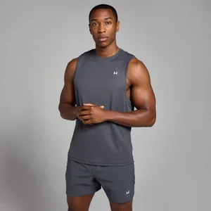 Pánske športové mriežkované tielko MP Active – tmavosivé - Size XS