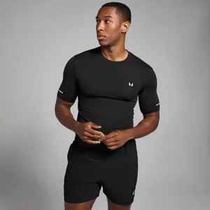 Pánske bezšvové tričko MP Active s potlačou – čierne - Size XS