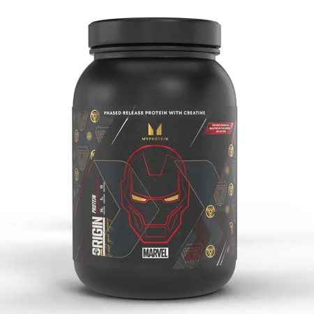 Zmes Origin Protein – Iron Man – red velvet torta | MARVEL