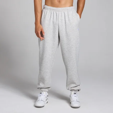 Pánske oversize jogger nohavice MP Rest Day – svetlosivé melírované