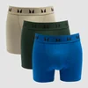 Pánske boxerky MP (3-balenie) – tmavozelené/hnedozelené/modré