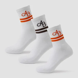 Vysoké ponožky MP X Aleksandra (3-balenie) – hnedé/oranžové - Size UK 2-5