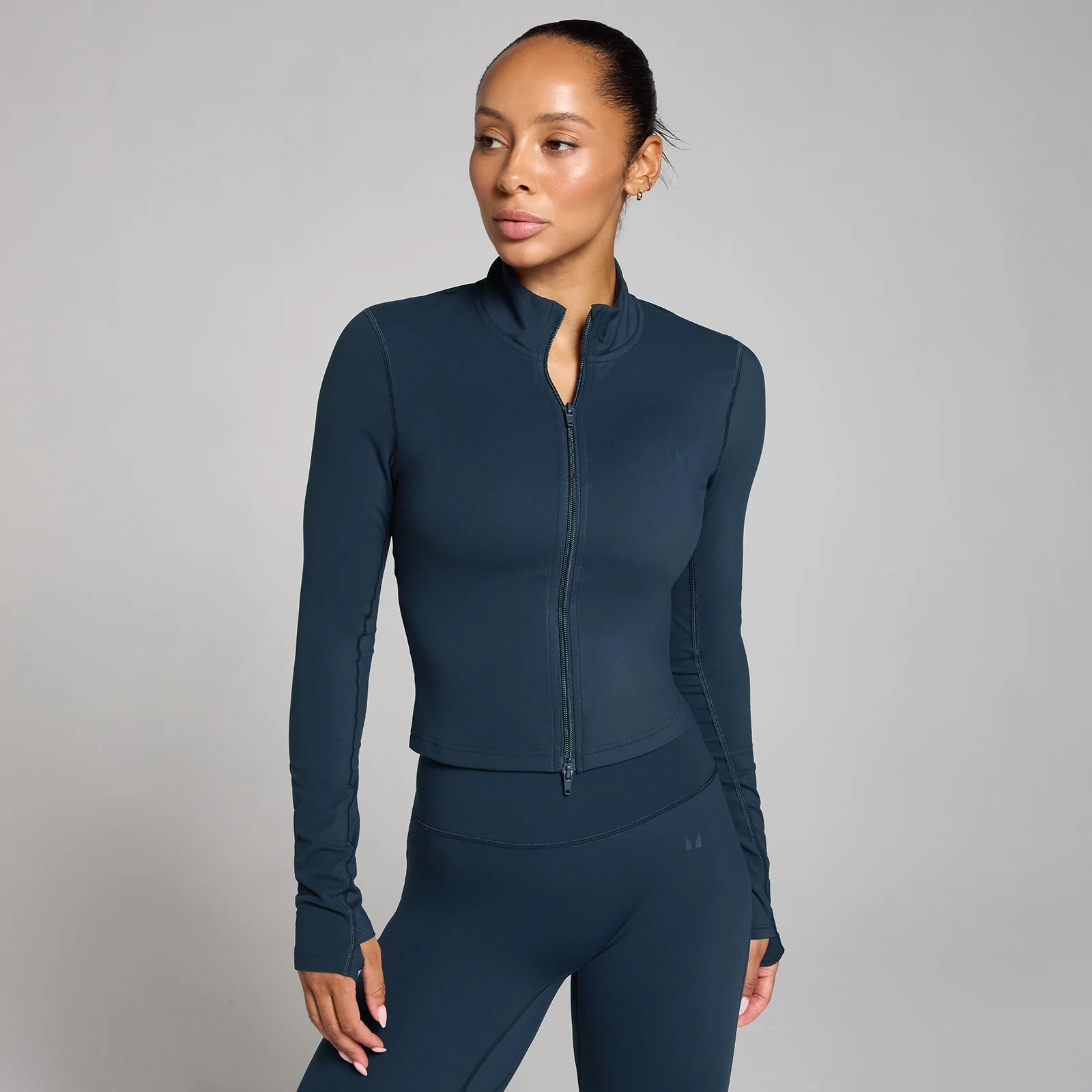 Dámska skrátená bunda MP Tempo – tmavomodrá - XS Obrázok 1