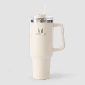 MP kovová fľaša so slamkou a bočnou rukoväťou 1200 ml - Smotanová - Colour Natural Cream