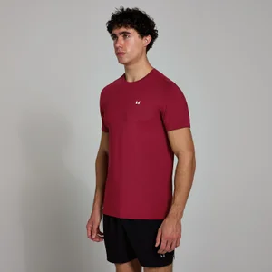 Pánske mriežkované tričko MP Active – tmavočervené - Size XS
