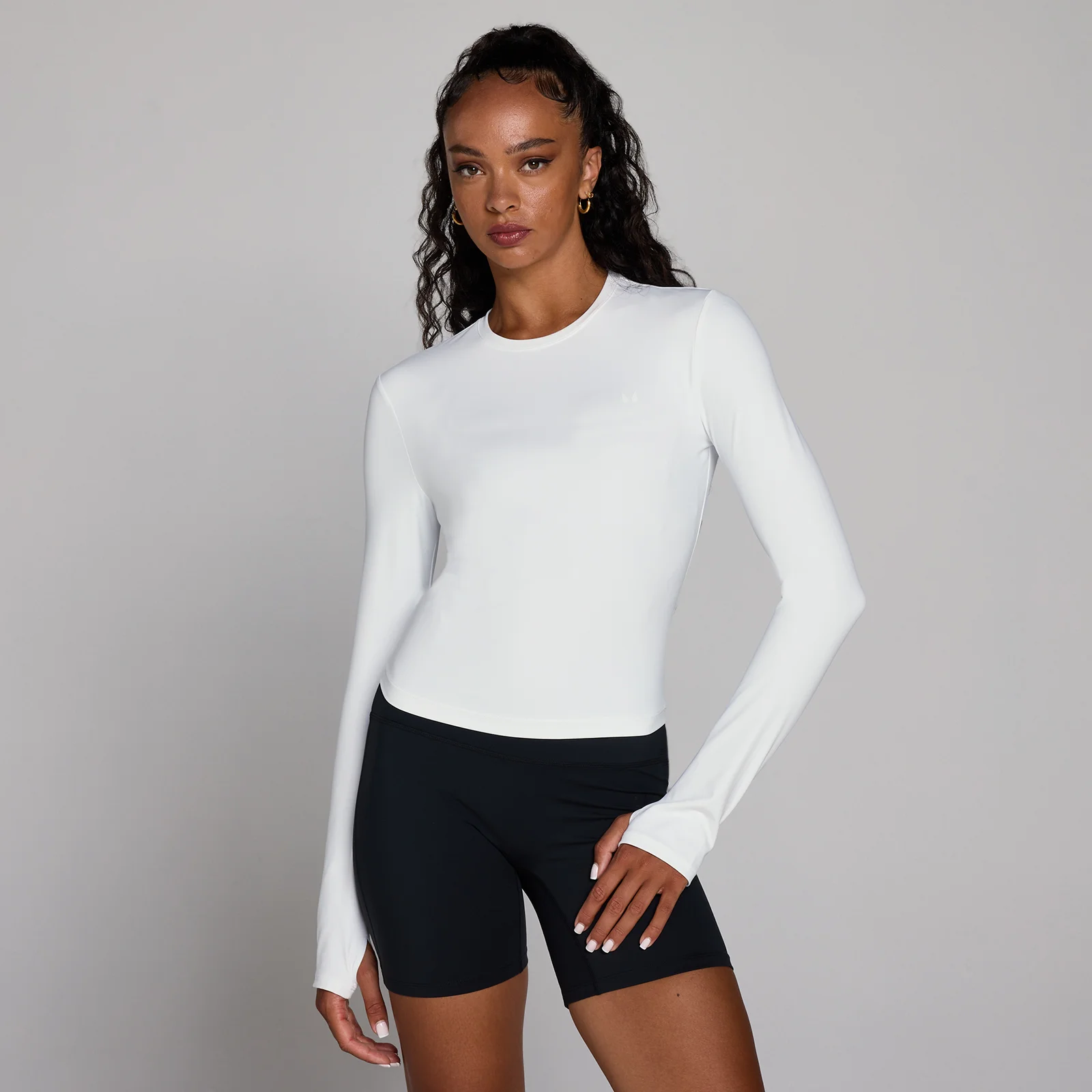 MP Women's Tempo Long Sleeve Top With Thumbholes - White - White - XL Obrázok 1