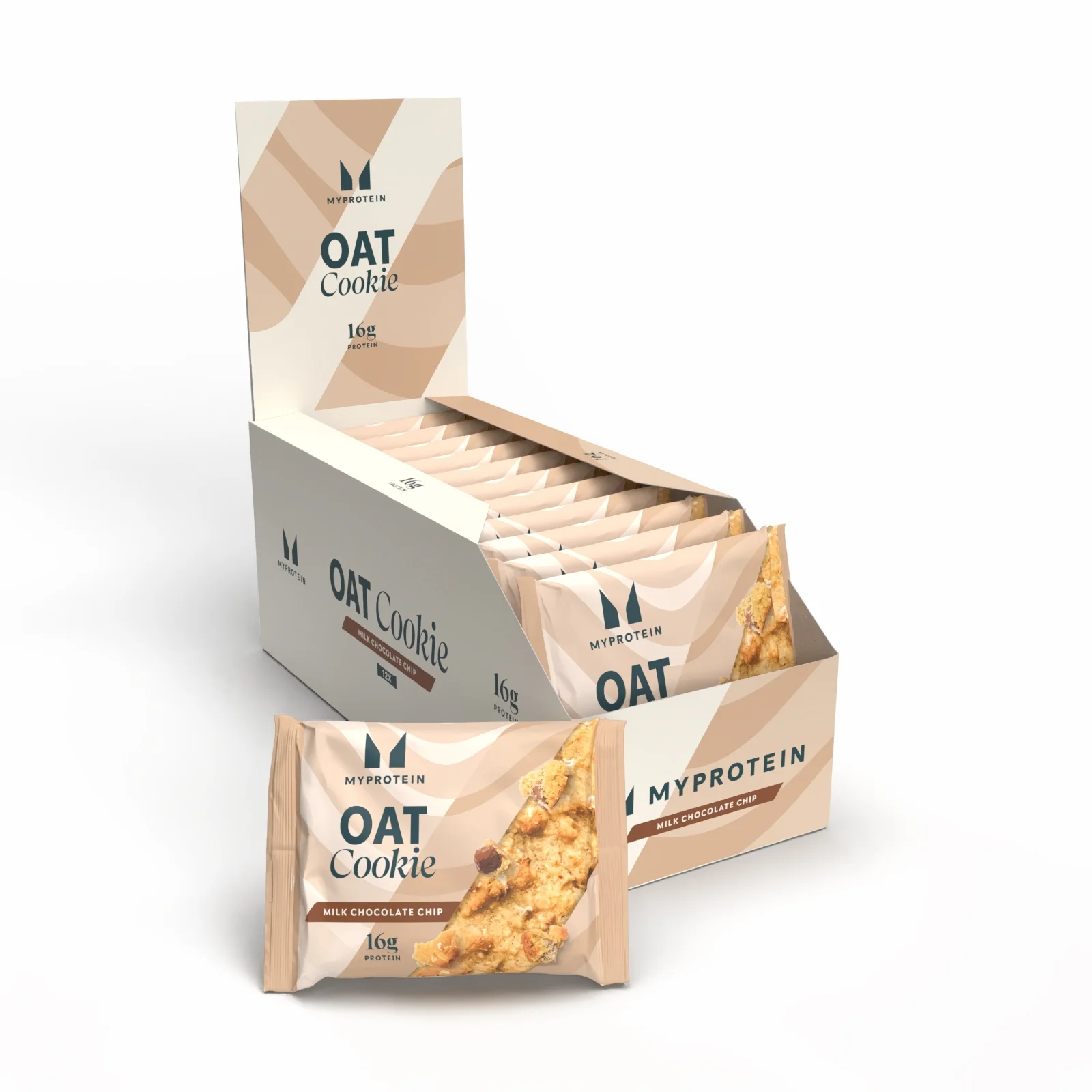 Pečená Proteínová Sušienka - 12 x 65g - Milk Chocolate Chip (Oat) Obrázok 1