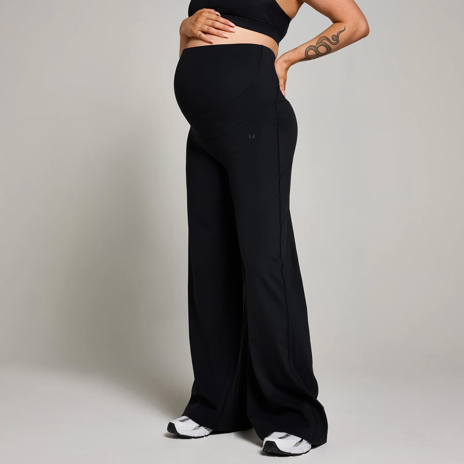 MP dámske materské wide leg legíny - Čierna - XS Obrázok 1