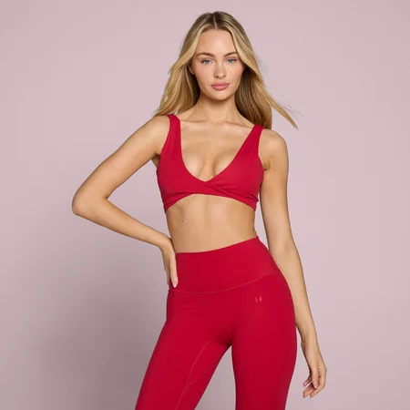 MP dámska športová podprsenka Tempo Twist Front - Rose Red