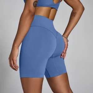 MP dámske kraťasy Tempo Hybrid bezšvové - Bridlicovo modrá - Size L