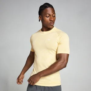 MP pánske Tempo Pillar Graphic bezšvové tričko - Butter - Size XXL