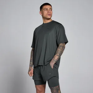 MP pánske hybrid oversized sieťové tričko - Vypraná čierna - Size XS
