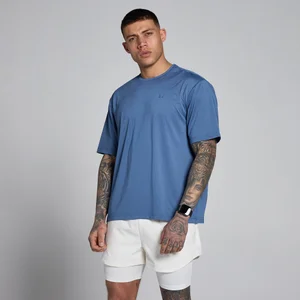 MP pánske hybridné oversized sieťovinové tričko - Bridlicová modrá - Size S
