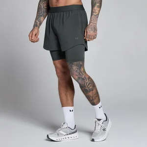 MP pánske hybrid 5" 2-v-1 šortky - Vypraná čierna - Size XS