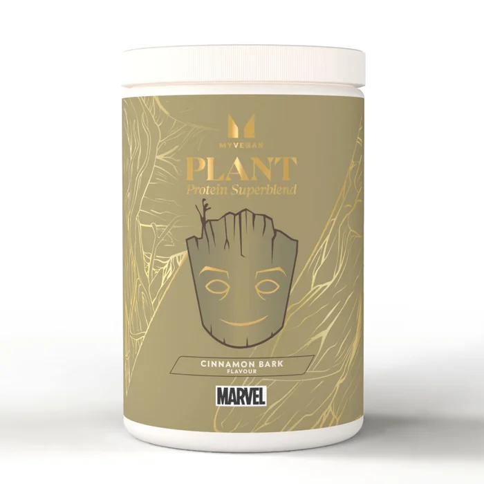 Rastlinná bielkovina Plant Protein Superblend – MARVEL – Groot – škoricovej