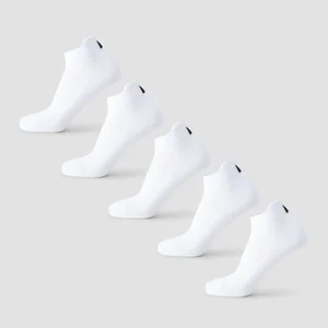 MP unisex nízke ponožky (5 párov) - Biela - Size UK 6-8