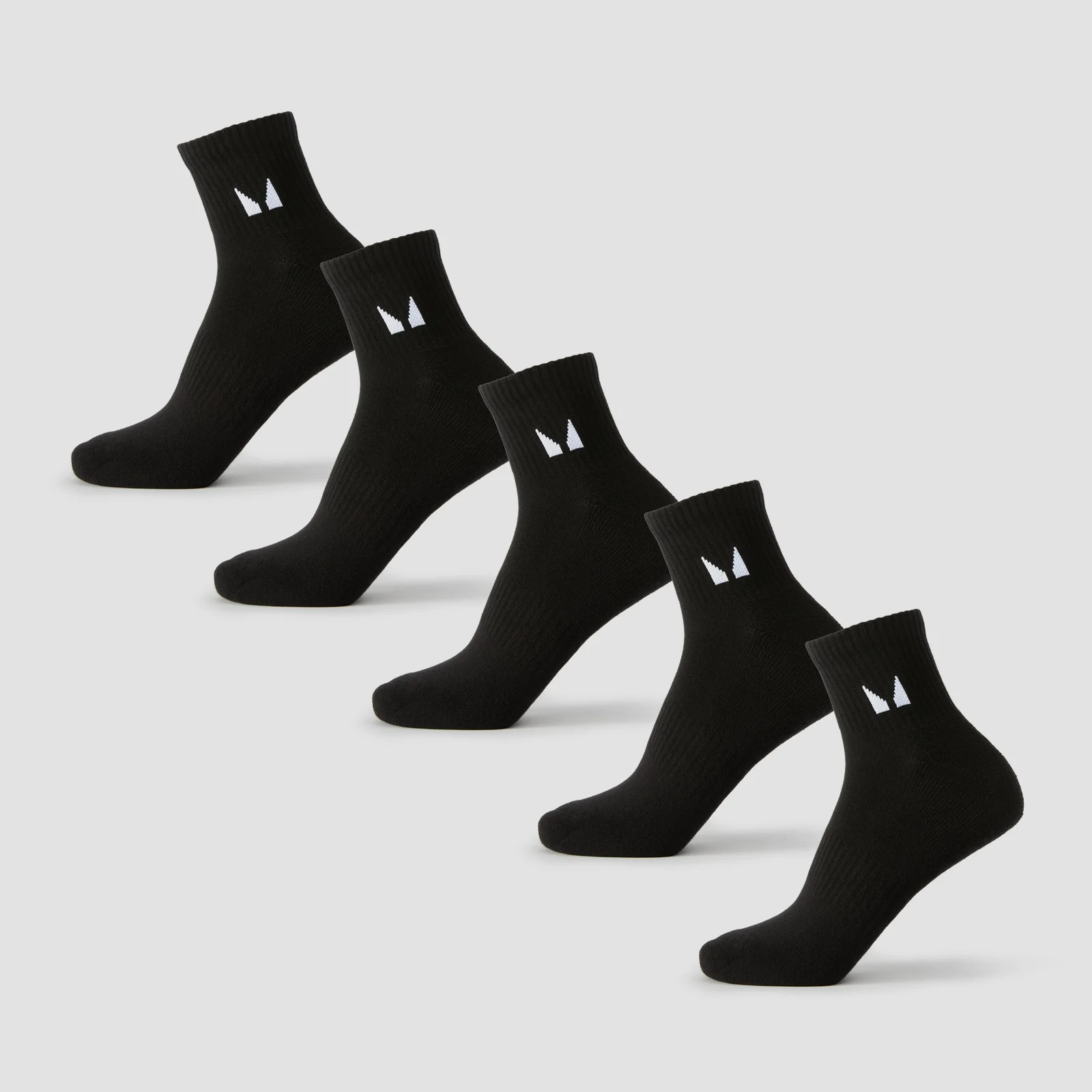 MP unisex členkové ponožky (5 párov) - Čierna - UK 12-14 Obrázok 1