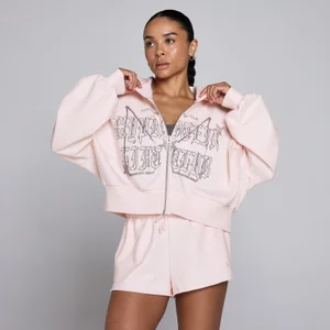 Dámska Lift graphic lifestyle mikina na zips MP - Bledoružová - Size L