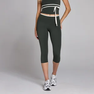 MP dámske 3/4 legíny Tempo Contrast - Vypraná čierna - Size XS