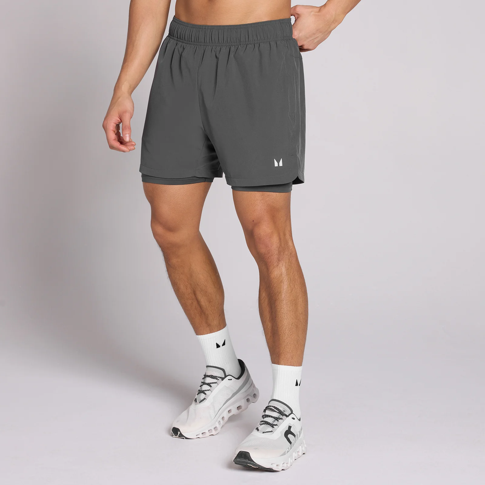 MP Men's 5" 2-in-1 Training Shorts - Dark Grey - M Obrázok 1