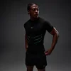 MP pánske bezšvové tričko Hero muscle fit - Vyblednutá čierna/Alpha zelená
