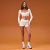 MP dámske skrátené tričko Tempo Cropped Ruched - Coconut