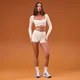MP dámske skrátené tričko Tempo Cropped Ruched - Coconut