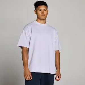 MP pánske oversized bavlnené tričko s úpravou - Svetlosivá - Size XS