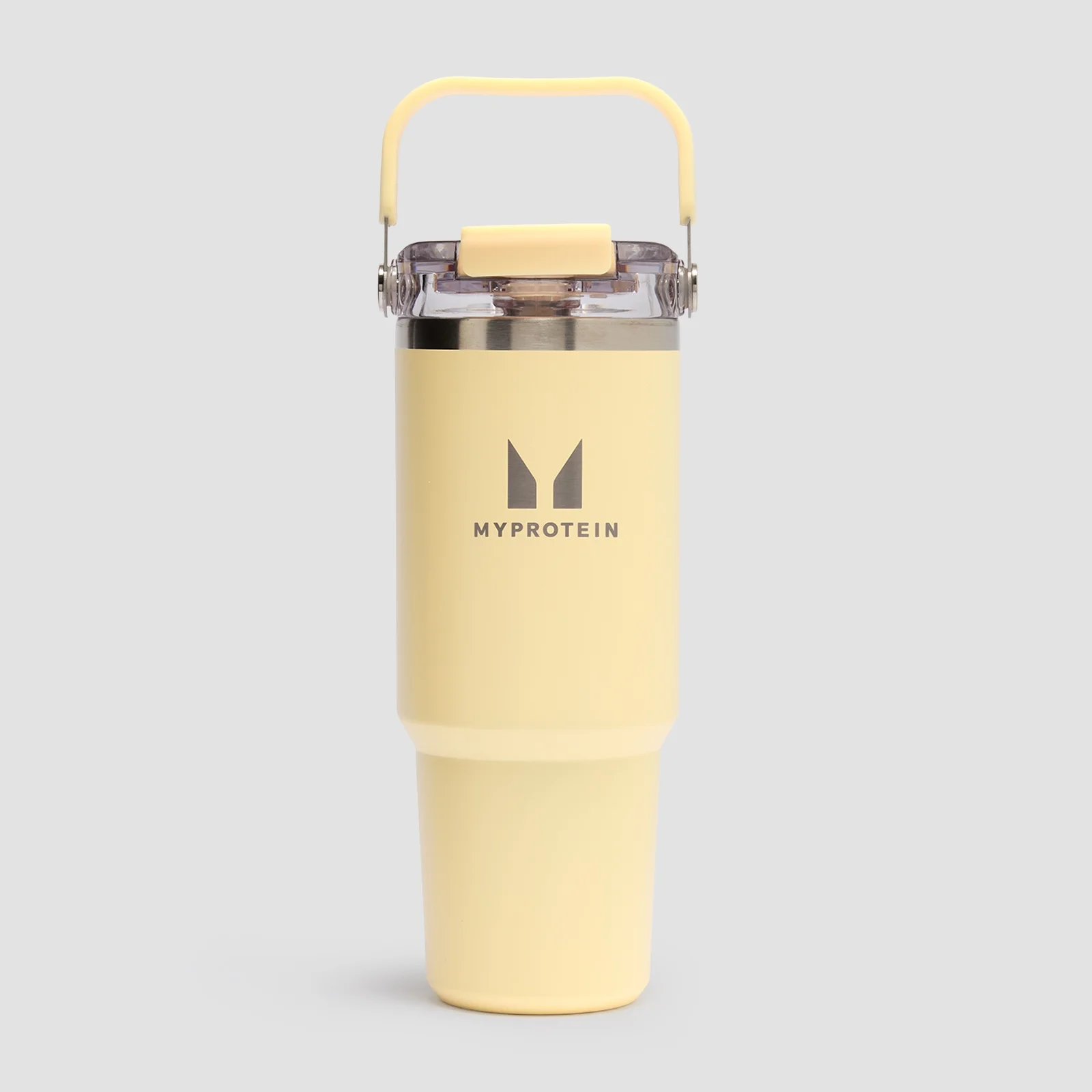 Myprotein recyklovaná fľaša s kovovým vrchnákom a slamkou 900 ml - Maslová Obrázok 1
