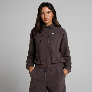 MP dámska flísová mikina s kapucňou - Kakaová - Size S