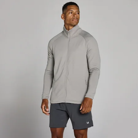 MP tréningová mikina Ultra Gridded Zip Through pre mužov - Chalk Grey
