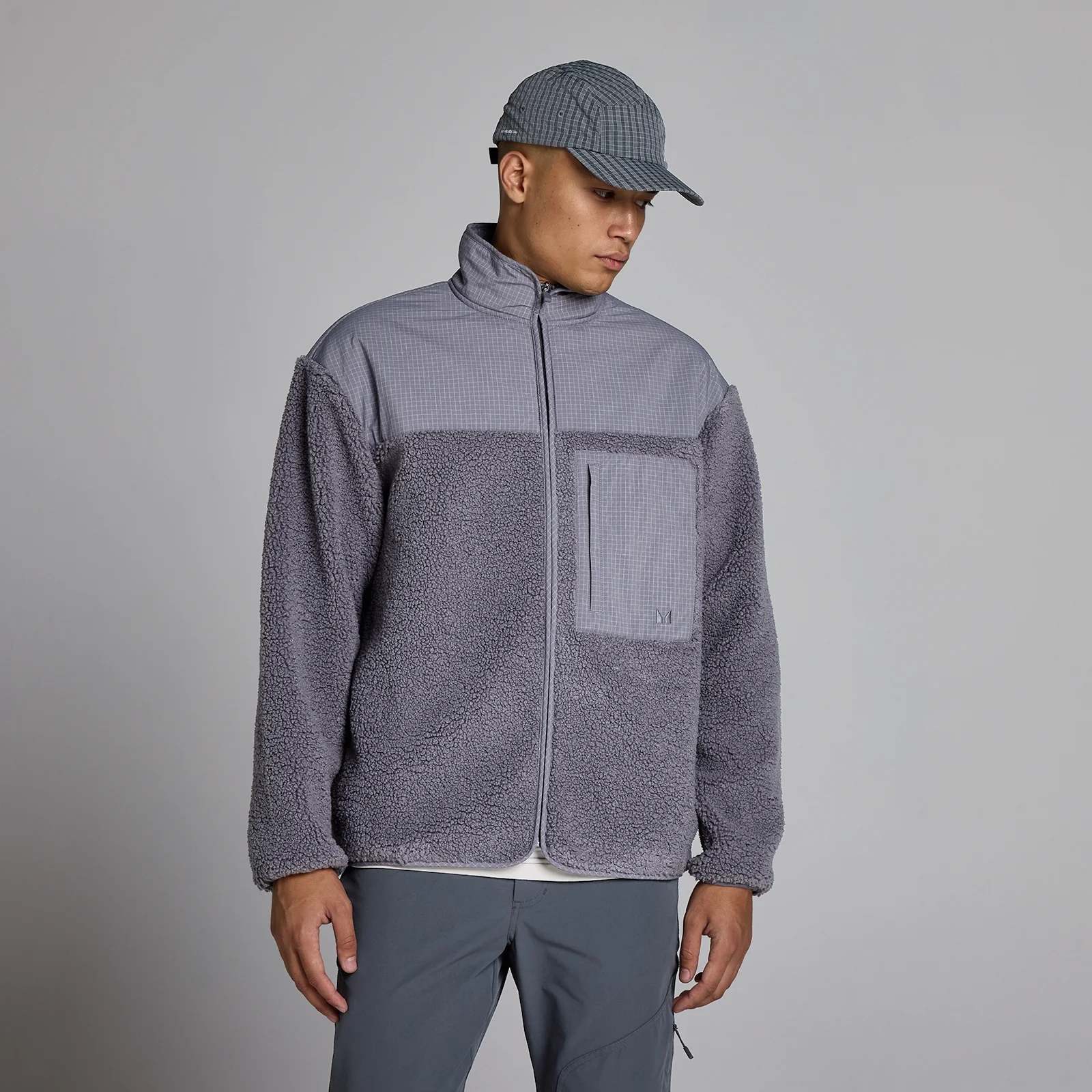 MP pánska mikina borg fleece - Dark Heather - L Obrázok 1