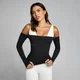 MP Dámske Tempo Off The Shoulder LS Top - Čierna