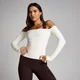 MP Dámske Tempo Off The Shoulder LS Top - Vanilka