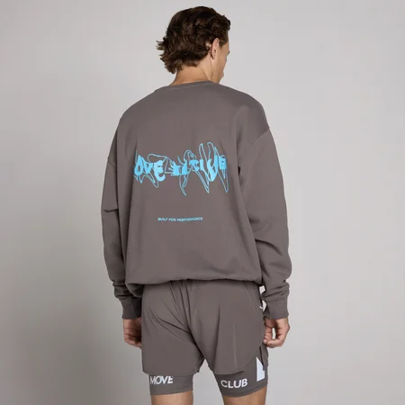 MP unisex hybrid mikina s grafikou - Popolavosivá