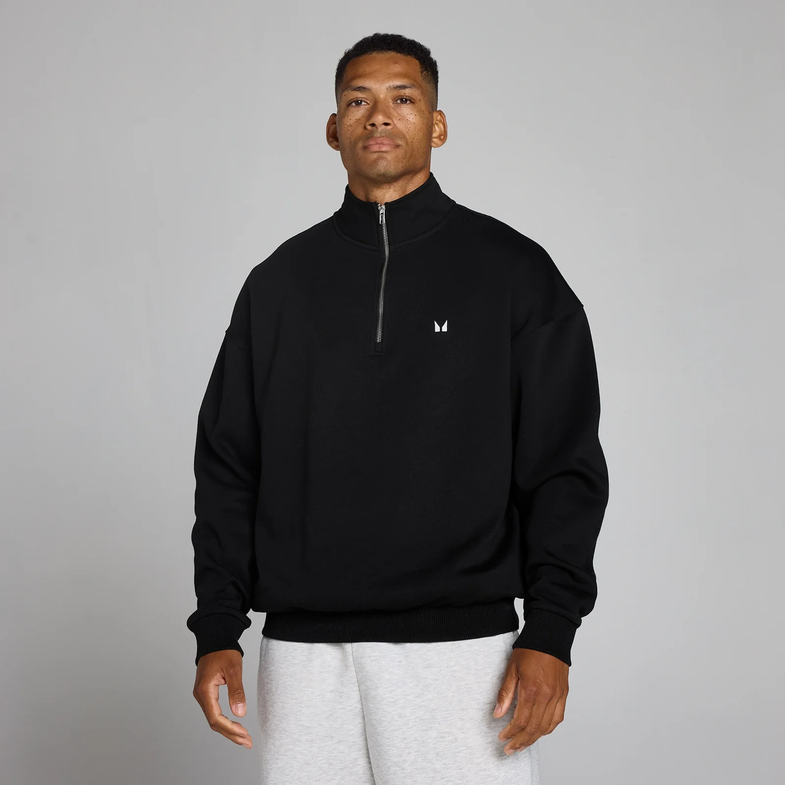 MP Men's Rest Day Oversized 1/4 Zip - Black - M Obrázok 1