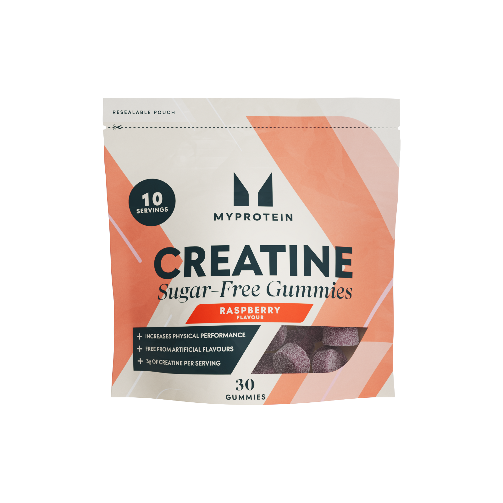 Kreatínové Gummies - 30 Gummies - 10Porcií - Raspberry (Sugar-Free) Obrázok 1