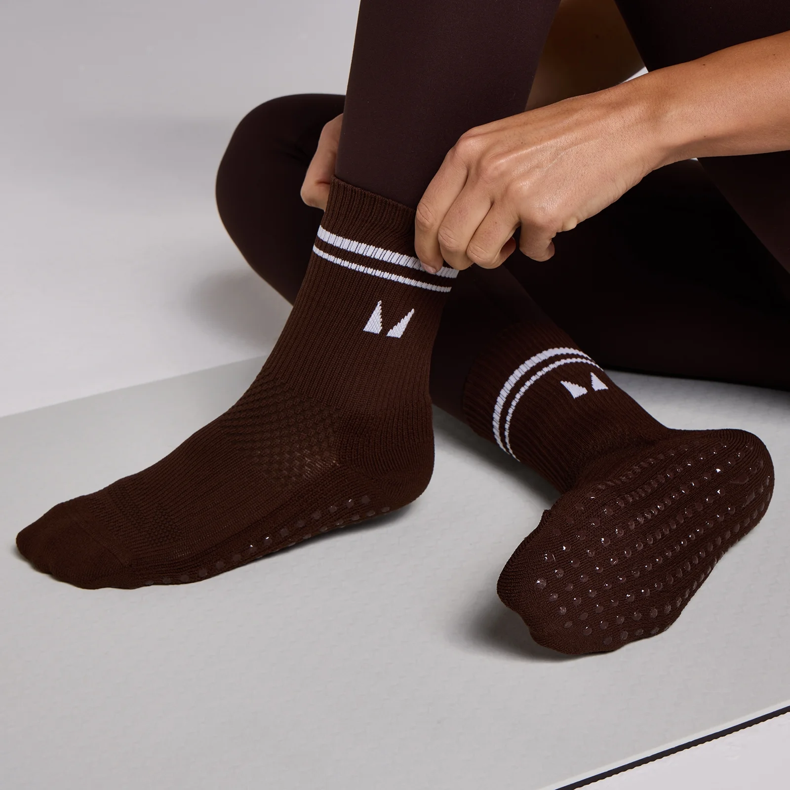 MP Pilates Socks (2 pack) - Cocoa/Pearl - UK 2-5 Obrázok 4